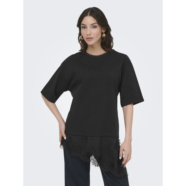 Jacqueline de Yong Jdyalma 2/4 lace detail t-shirt jrs 15384230 large