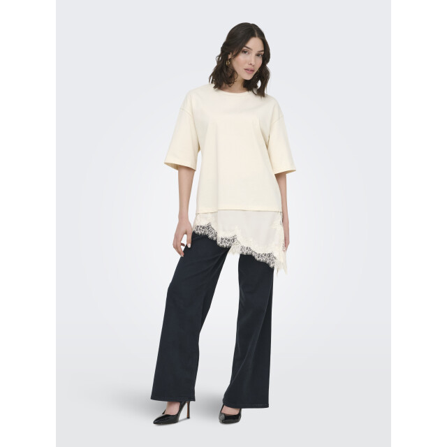 Jacqueline de Yong Jdyalma 2/4 lace detail t-shirt jrs 15384230 large