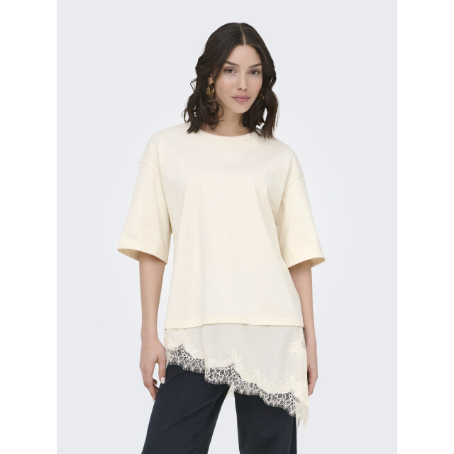 Jacqueline de Yong Jdyalma 2/4 lace detail t-shirt jrs 15384230 large