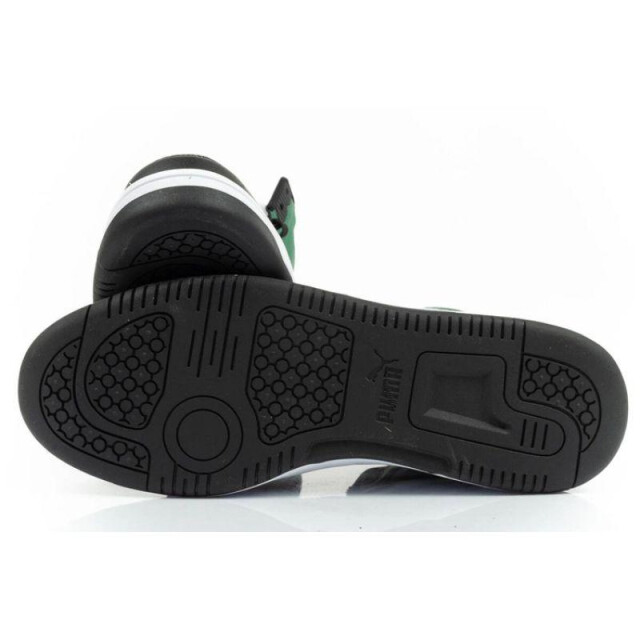 Puma Dames rebound v6 ecologisch leren enkellaarsjes UTPP6409_whiteblackgreen large