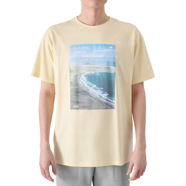 4F Heren t-shirt met opdruk UTPP5388_beige large