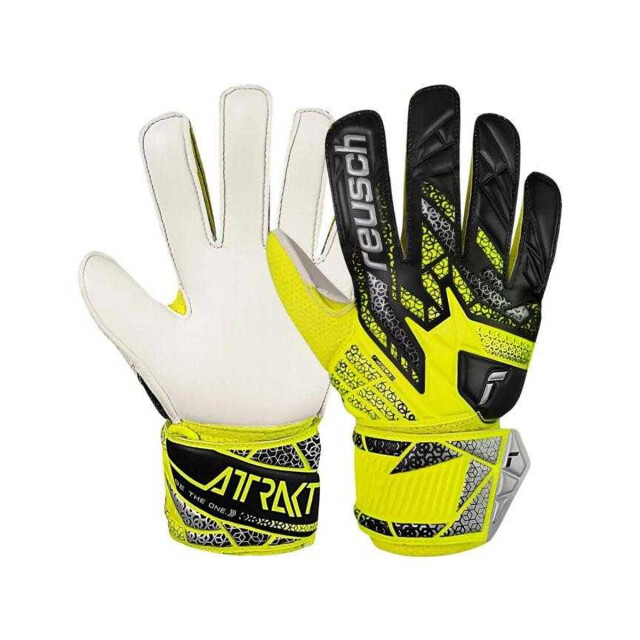 Reusch Attrakt solid keepershandschoenen voor kinderen/kinderen UTPP10733_whiteblackgreen large