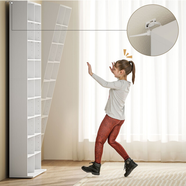 4goodz Dvd-rek of cd-opslagrek met 14 aanpasbare planken 18 vakken - 3532047 large