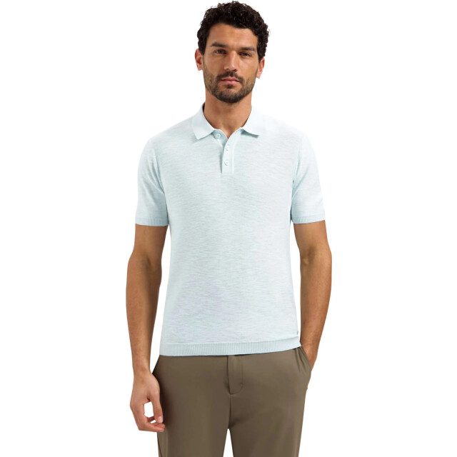 No Excess Pullover short sleeve polo slub sky 31240263SN-134 large