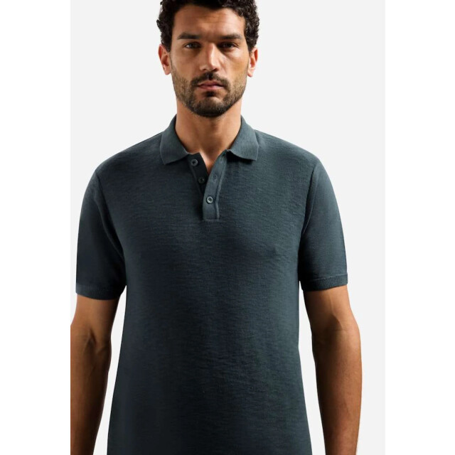 No Excess Pullover short sleeve polo slub dark steel 31240263SN-124 large