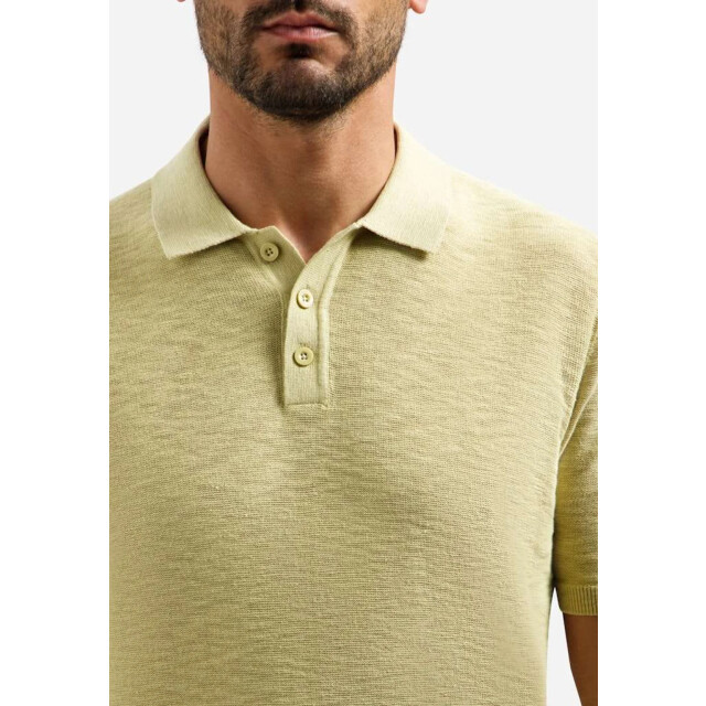 No Excess Pullover short sleeve polo slub yellow 31240263SN-070 large