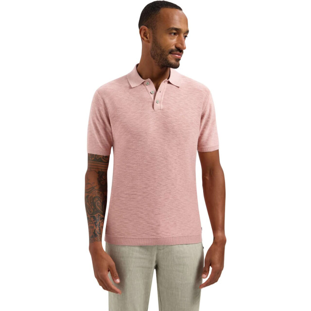 No Excess Pullover short sleeve polo slub light mauve 31240263SN-346 large