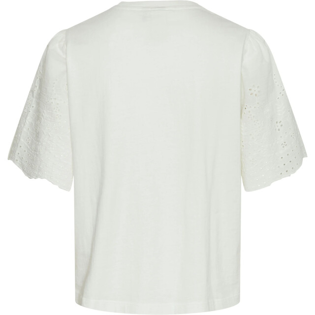 Y.A.S Yaslex ss top w. emb sleeves s. noos star white 26033890-211291 large