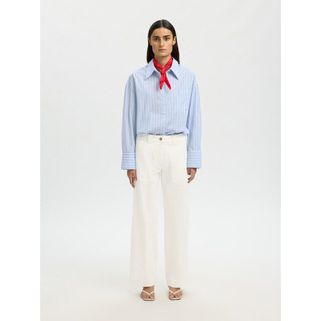 Selected Femme slfwide hotel amour mw pant 16100757 egret 06541.198.0054 large