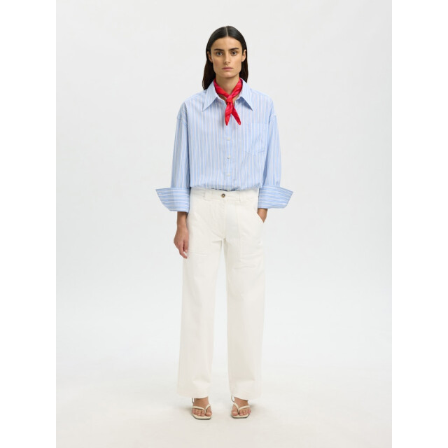 Selected Femme slfwide hotel amour mw pant 16100757 egret 06541.198.0054 large