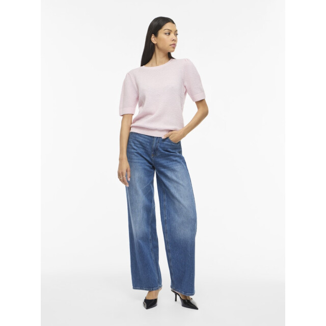 Vila vidalo o-neck s/s knit top noos 14084421 cherry blossom 06613.614.0001 large