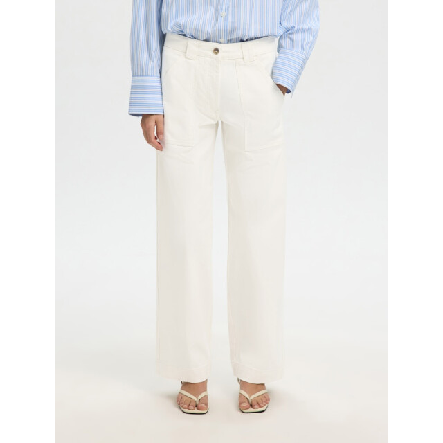 Selected Femme slfwide hotel amour mw pant 16100757 egret 06541.198.0054 large