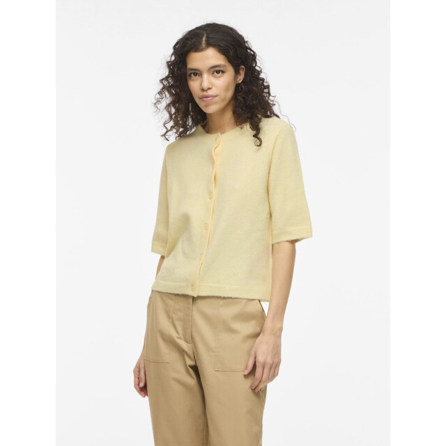 Vila viliga 2/4 o-neck knit cardigan n 14113226 pastel yellow 06741.440.0009 large