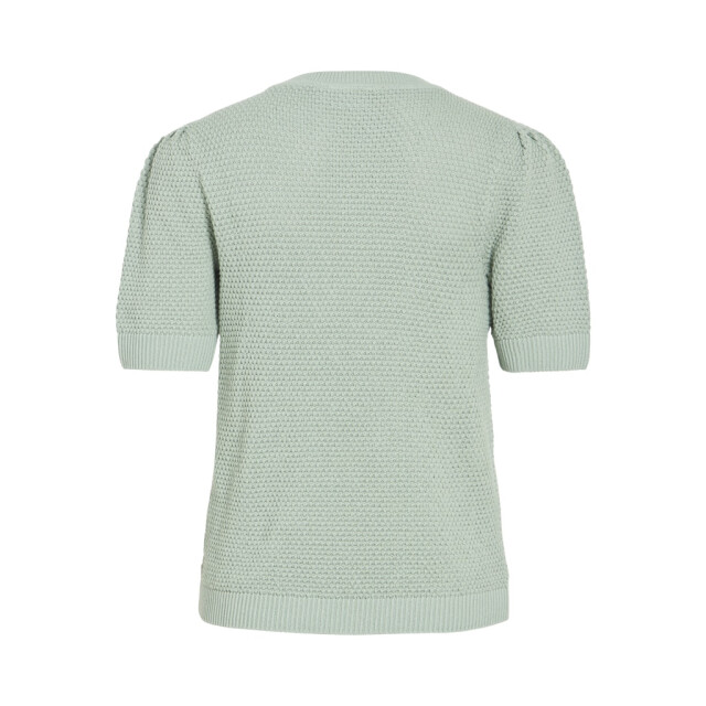 Vila vidalo o-neck s/s knit top noos 14084421 blue surf 06613.315.0015 large