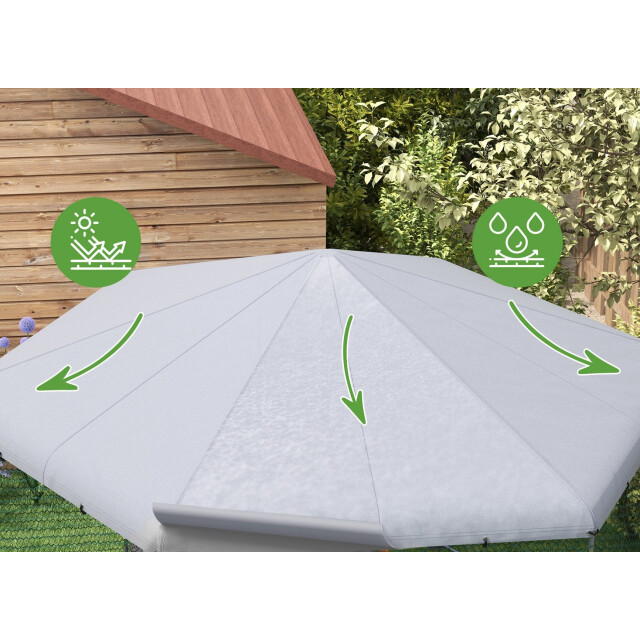 4goodz Kippenren met uv-bestendig zeil en gaas voor 10-15 kippen 3533408 large