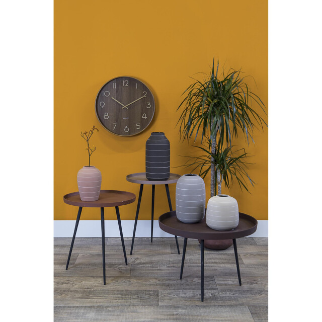 Karlsson Wandklok pure donker lindehout medium Ø40cm 2444600 large