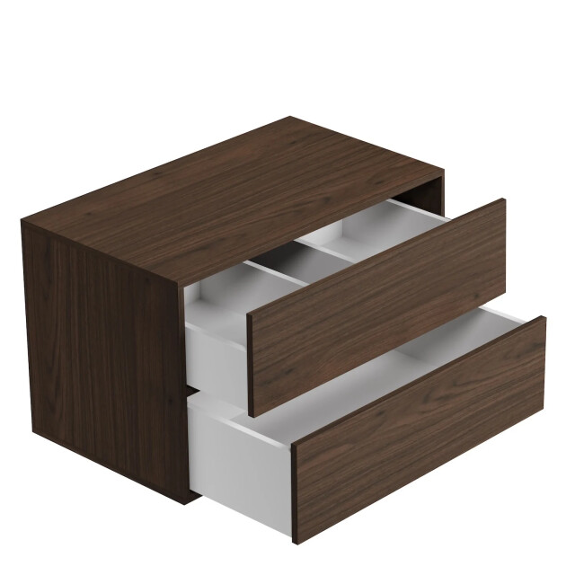 Badplaats Wastafel onderkast mali 80 cm bruin badkamerkast – hangend 3533401 large