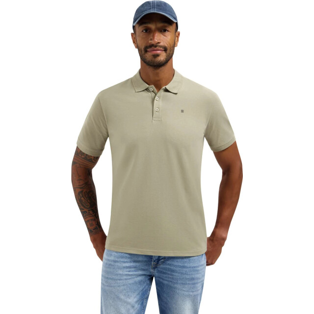 No Excess Polo short sleeve basic taupe 31390260-044 large