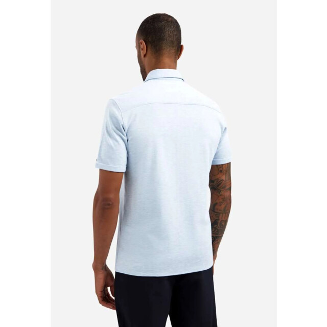 No Excess Shirt short sleeve melange jersey blue 31420281SN-030 large