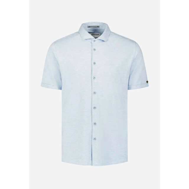 No Excess Shirt short sleeve melange jersey blue 31420281SN-030 large