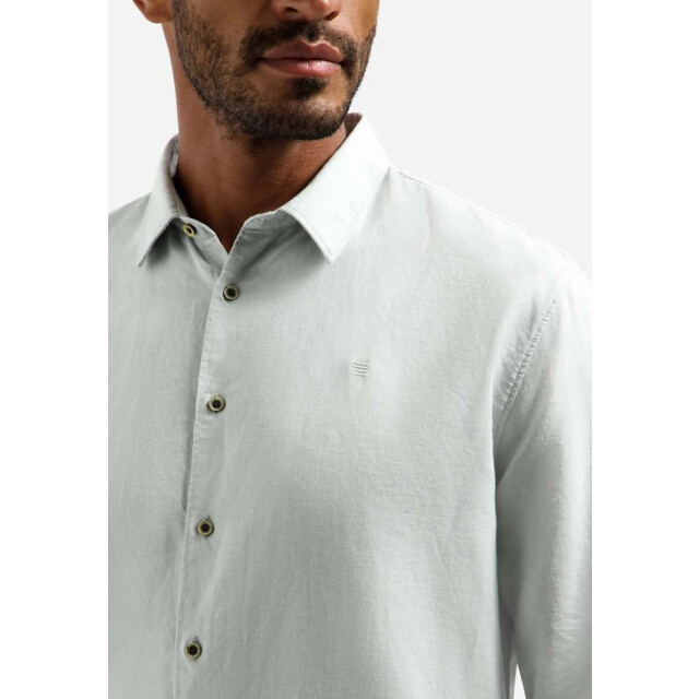 No Excess Shirt with linen dusty green 31470213SN-159 large