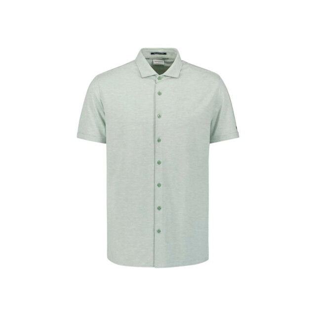 No Excess Shirt short sleeve melange jersey seagreen 31420281SN-057 large