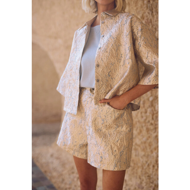 Nukus Nks02205 316 leena blouse paillet sand/cloudy NKS02205 316 large