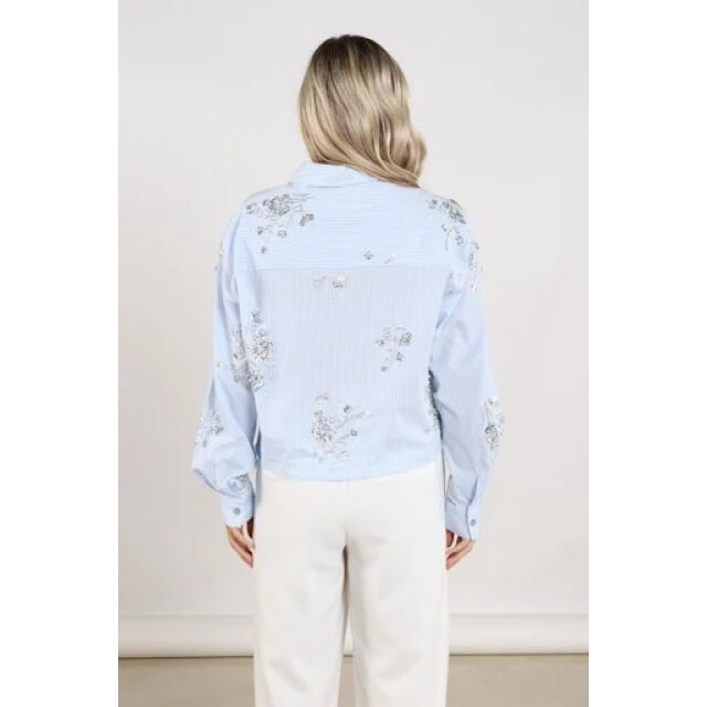 Nukus Nks02138 314 adora blouse stripe cloudy/offwhite NKS02138 314 large