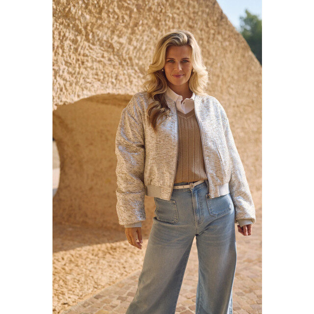 Nukus Nks13096 374 babette bomber silver/camel NKS13096 374 large