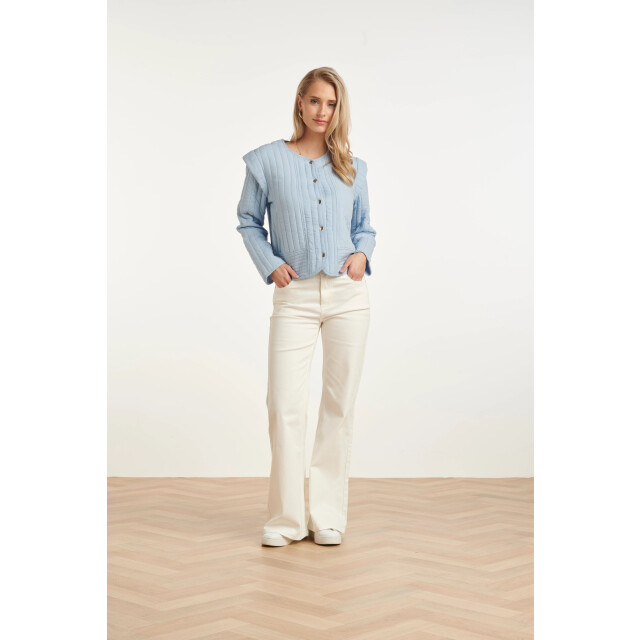 Smashed Lemon Gevoerde jasje met structuur en knoopsluiting | 8718679020176 large