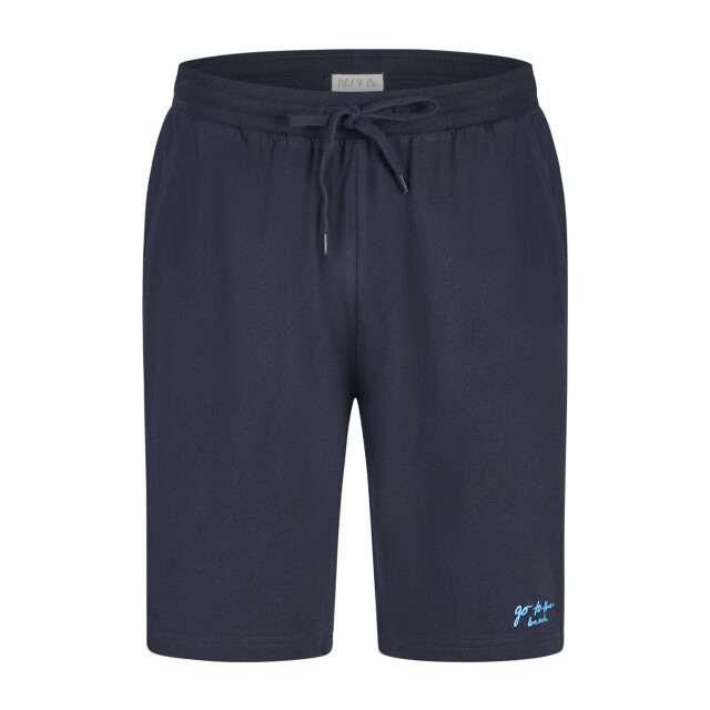 Phil & Co Heren korte pyjamabroeken 2-pack donkerblauw/grijs gestreept PH-6306-02 large