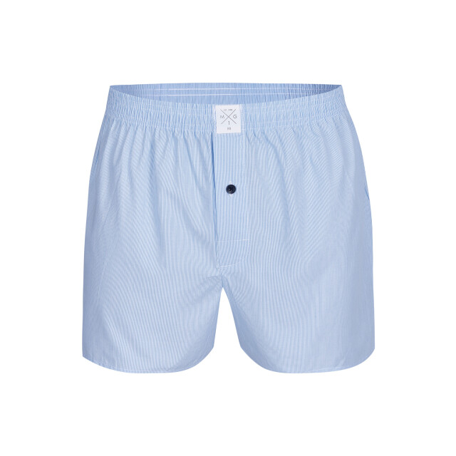 MG-1 Wijde boxershorts heren geweven katoen 5-pack blauw/zwart MG1-624-00 large