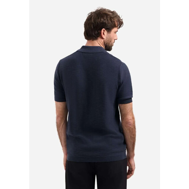 No Excess Pullover short sleeve v-polo slub night 31240266SN-078 large