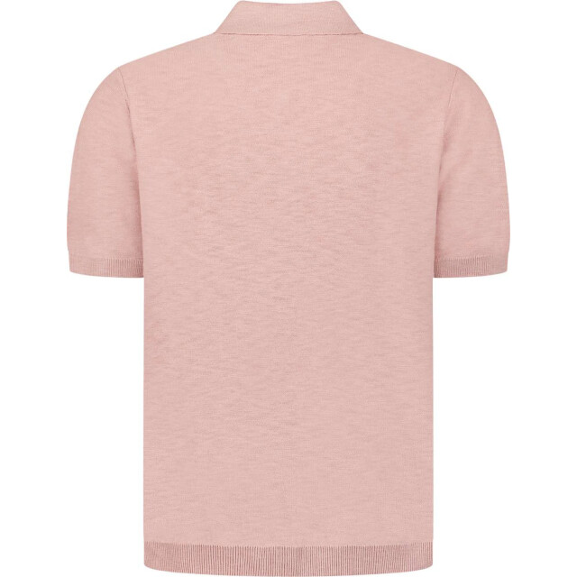 No Excess Pullover short sleeve v-polo slub light mauve 31240266SN-346 large