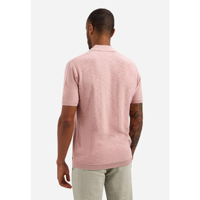 No Excess Pullover short sleeve v-polo slub light mauve 31240266SN-346 large