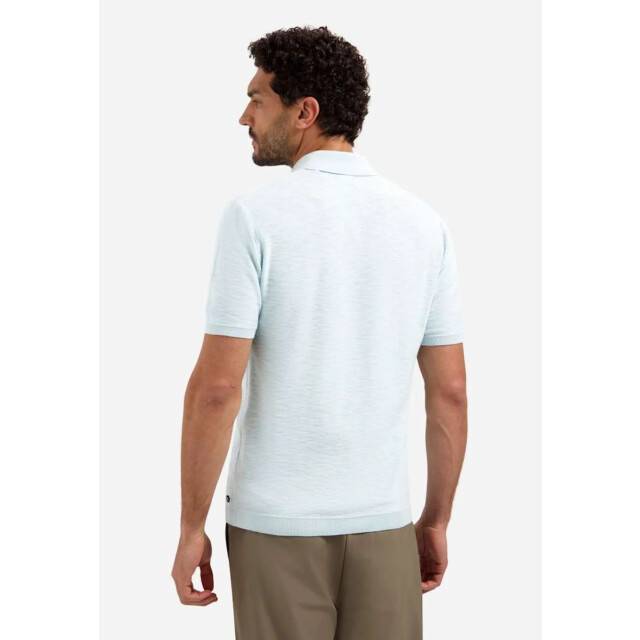 No Excess Pullover short sleeve v-polo slub sky 31240266SN-134 large