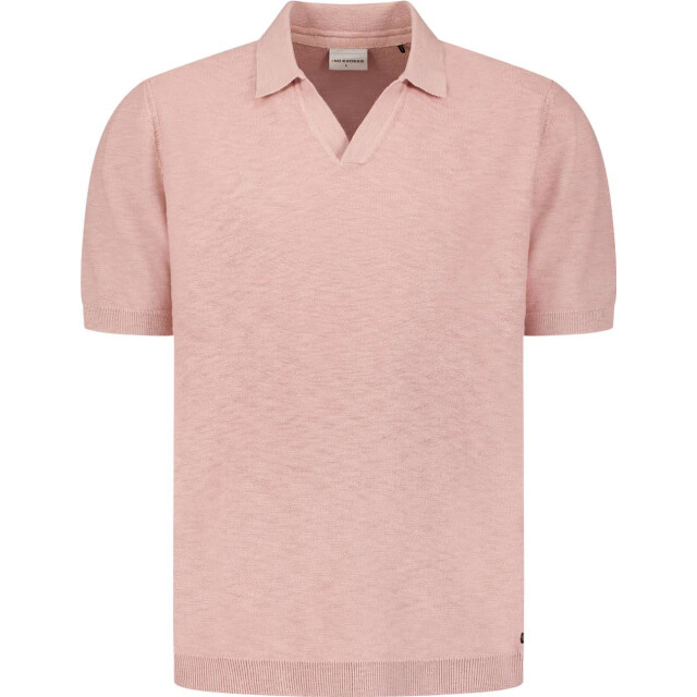 No Excess Pullover short sleeve v-polo slub light mauve 31240266SN-346 large