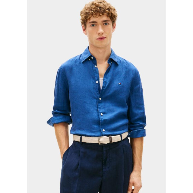 Tommy Hilfiger Casual hemd lange mouw pigment dyed li solid rf shir mw0mw41530/c3i 204795 large