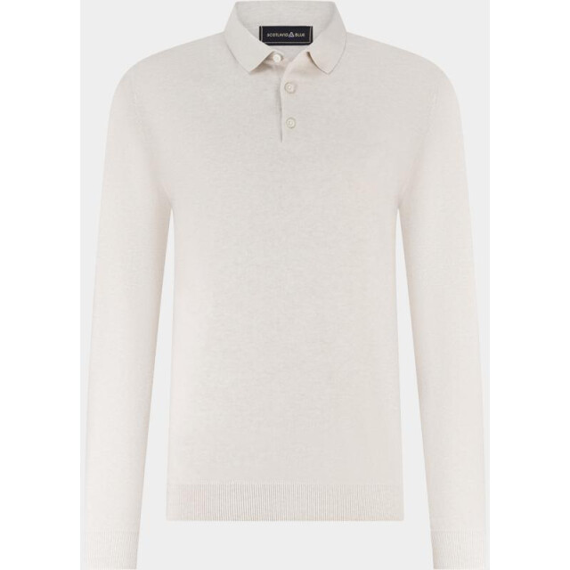 Bos Bright Blue Scotland blue polo lange mouwen heren plince polo pull spe26105pl07sb/2501 205748 large