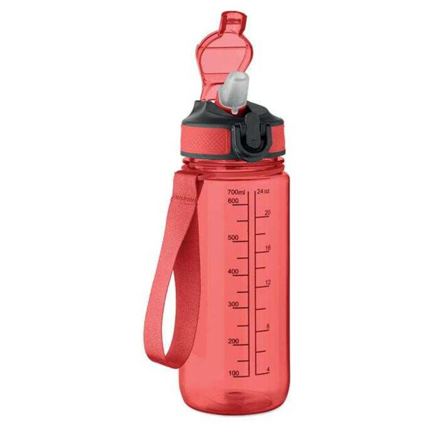Midocean Enkel 700ml sportfles UTMO2052_transparentred large