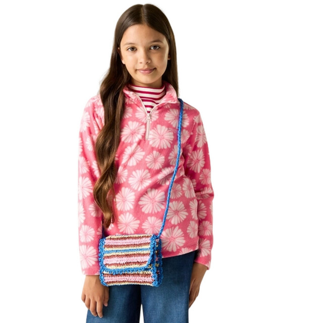 Regatta Hot shot ii bloemen fleece top voor kinderen/kinderen UTRG12879_pinkhaze large