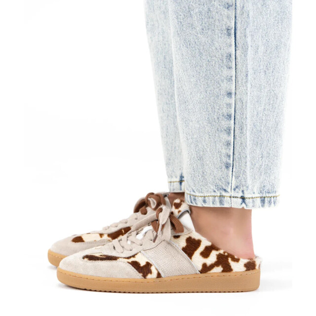 DWRS Label Dwrs nome cow hair on sand/off white lage sneakers dames B11850-02 8358 large