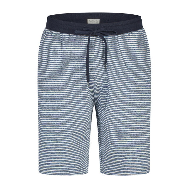 Phil & Co Heren korte pyjamabroeken 2-pack donkerblauw/grijs gestreept PH-6306-02 large