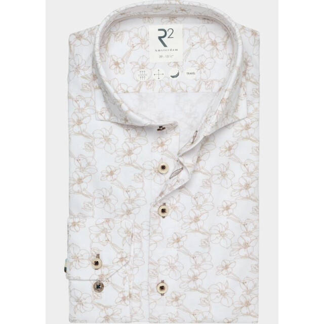 R2 Amsterdam Casual hemd lange mouw flower cotton sorona 132.wsp.006/045 203686 large