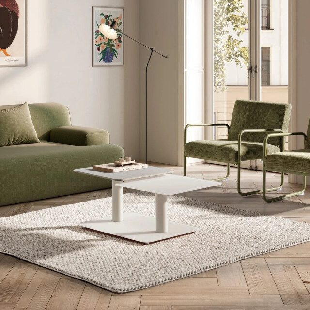 CaliCosy Salontafel met vierkante glazen bladen l114 cm kaya 3539091 large