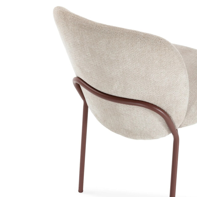 CaliCosy Stoelen set van 4 in stoffen met metalen poten, h85 cm noa 3539355 large