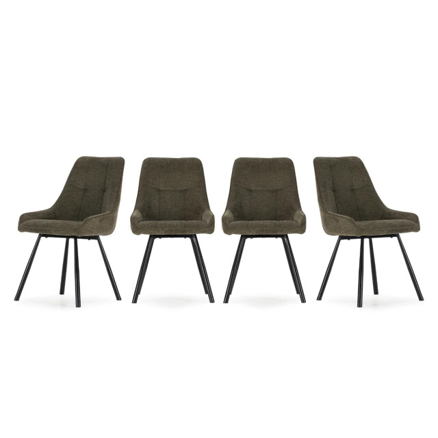 CaliCosy Stoelen set van 4 in stof met metalen poten, h85 cm nory 3539169 large