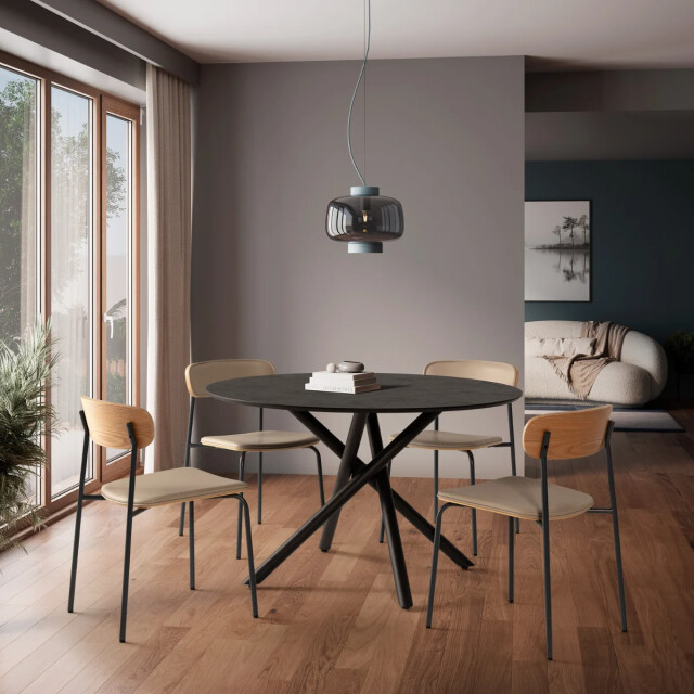 CaliCosy Stoelen set van 2 in kunstleer met metalen poten, h78 cm aya 3539100 large