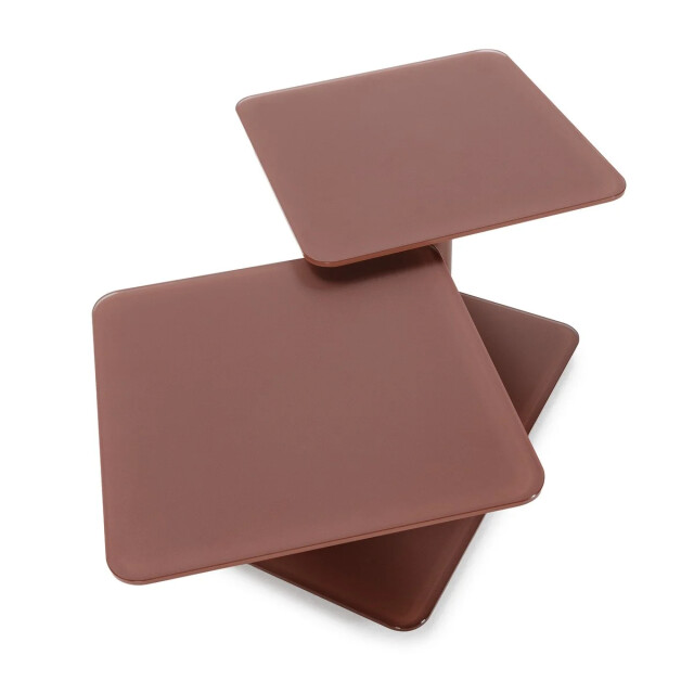 CaliCosy Salontafel met vierkante glazen bladen l114 cm kaya 3539093 large