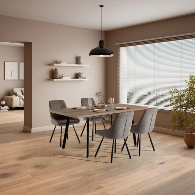 CaliCosy Tafel uitschuifbare van 138 tot 178 cm, donker eiken irma 3539080 large